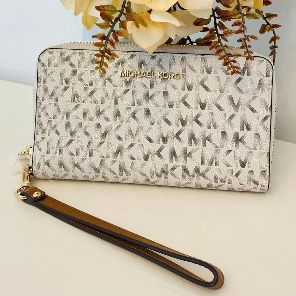 Michael Kors wallet phone case vanilla signature new
